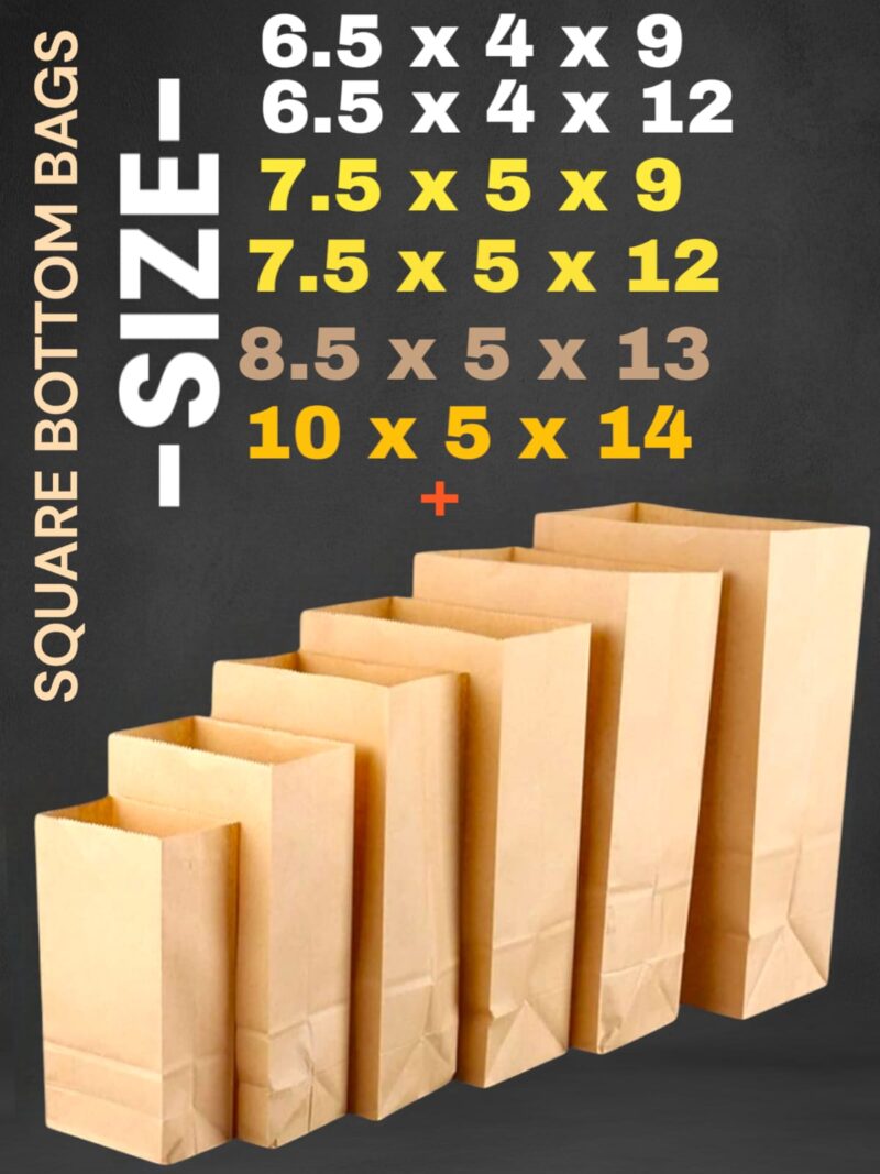 Square Bottom Bags Food Grade